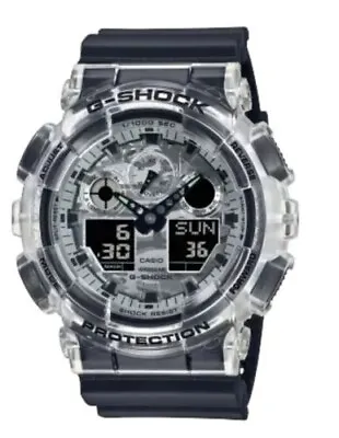 Casio G-Shock Camouflage  Monochromatic Translucent Design Watch GA100SKC-1A • $90