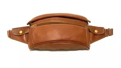 RARE Coach Vintage British Tan Leather Waist Pouch Fanny Pack Purse Bag XS-S USA • $299