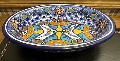 Talavera Mexican Pottery Blue Serving Dish • $29.99
