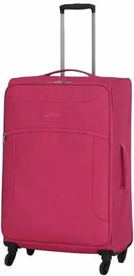 Suitcase Featherstone 4 Wheel Soft Large Luggage Pink Bag 86 Litre 2.79kg • £39.95