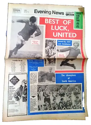 Evening News Souvenir Edition - Manchester Utd V Estudiantes World Club Cup 1968 • £10