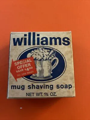 Vintage 1.75 Oz Williams Mug Shaving Soap NEW In Box • $20