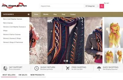 Make Money Sell Scarves / Affiliate (Auto) Drop Shipping Website Free Hosting!. • $12