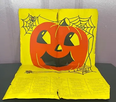 Halloween Fortune And Stunts Game Poster Unused 1930s Pumpkin Spider Rare Vtg • $59.99