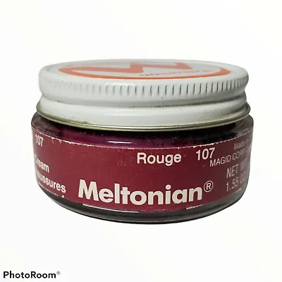 Meltonian RED 107 Boot & Shoe CREAM Polish Shine Protect Leather 1.55 Oz Jar • $15.99