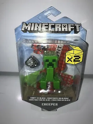 Minecraft Craft-A-Block Creeper Action Figure NEW PACKAGE NOT PERFECT • $9.99