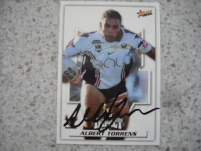 $9.99 • Buy Nrl Rugby League Card Personally Signed & Coa 2001 Albert Torrens Manly 