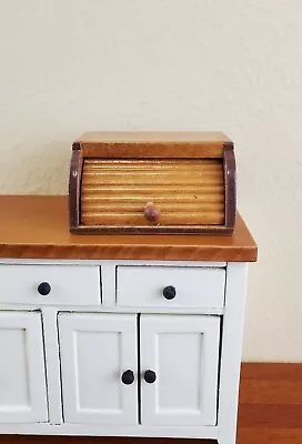 Dollhouse Miniature Bread Box With Opening Door Wood 1:12 Scale • $5.85