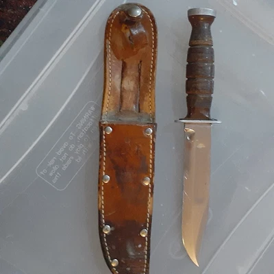 $65 • Buy US Army USMC Marine WW2 KA-BAR POLISHED COMMANDO FIGHTING KNIFE Antique Vtg RARE
