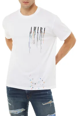 Amiri T-Shirt Paint Drip Core Logo White SMLXL & XXL BNWT • £210