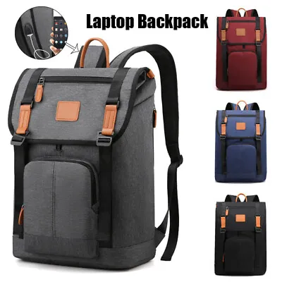 $22.99 • Buy Anti-theft 16  Laptop Backpack W USB Charging Port Bookback Travel Bag Men Women