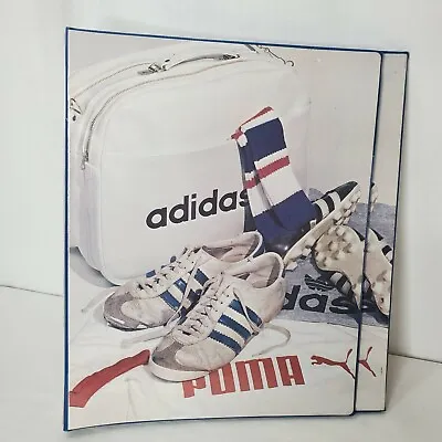 Vintage 80s Adidas ROM Puma Trifold Binder Trefoil Logo Soccer Bag Cleats USA • $21.25