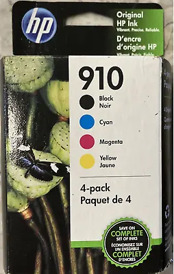 New Genuine HP 910 Black Color 4PK Ink Cartridges OfficeJet 8035 8028 • $44.99