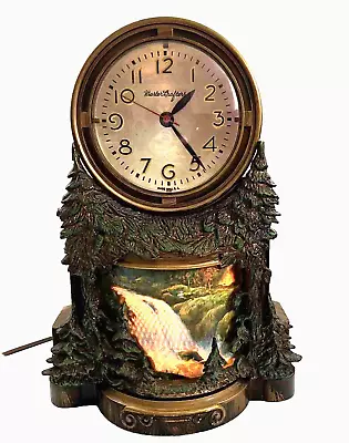 MASTERCRAFTERS Vintage Animated Lighted Motion Waterfall Clock 344 WORKING • $115.75