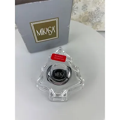 Mikasa Crystal Christmas Tree Candleholder Tannenbaum Made In Austria • $6.99