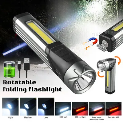 90 Degree Magnetic Work Light Flashlights LED COB Torch Headlight Camp In • $13.29