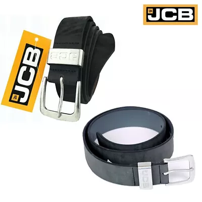 JCB Genuine Mens Leather Lined Belt Real Leather Mens Belt Work Belt Black Brown • £9.99