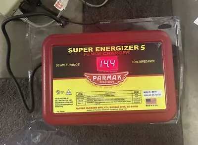 Parmak Electric Fence Charger Super Energizer 5 50 Miles Range Tested Open Box • $125