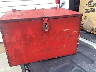 Antique Miners Tool Box. Hercules Powder.  Blasting Cap Wood Box • $55