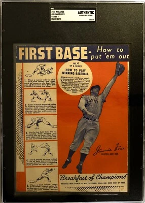 $229.99 • Buy 1936 Wheaties JIMMIE FOXX Series 5 Box Back SGC AUTHENTIC