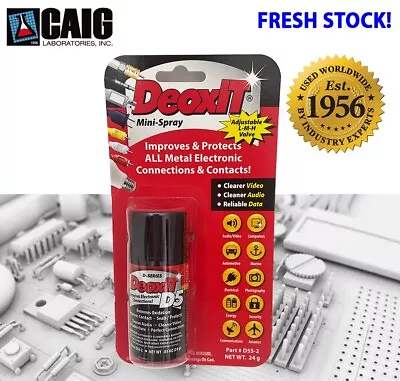 DeoxIT D5S-2 Can L-M-H Spray Valve 5% Solution 24g FRESH STOCK CAIG LABS • $13.65