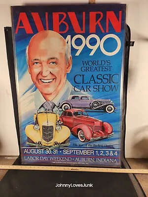 Vintage 1990 Auburn Automobile Classic Car Show Poster Indiana 30x24in  • $75