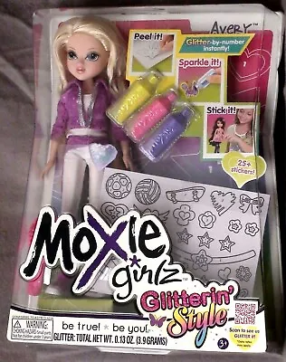 Moxie Girlz Glittering  AVERY Doll - Create Glitter Fashion New In Sealed Box • $20.50