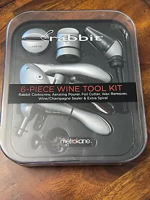 Metrokane Original RABBIT 6-Piece Wine Tool Kit #W6405 • $24.95