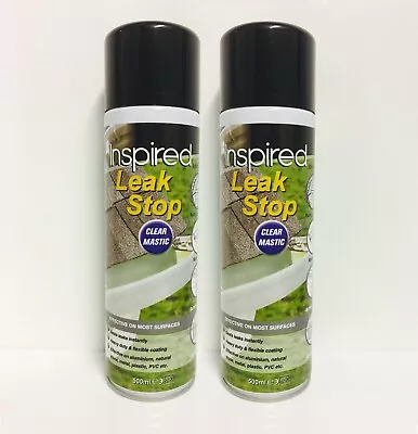 £28 • Buy LEAK SEAL MASTIC SEALANT - Clear Spray N Seal, Sealant Leak Fix - (2x500ml)