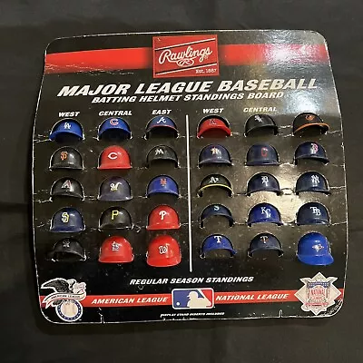 Rawlings Major League Baseball Batting Helmet Standing Board Complete 30 Helmets • $22