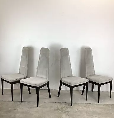 Set Of Mid-Century High Back Dining Chairs • $445