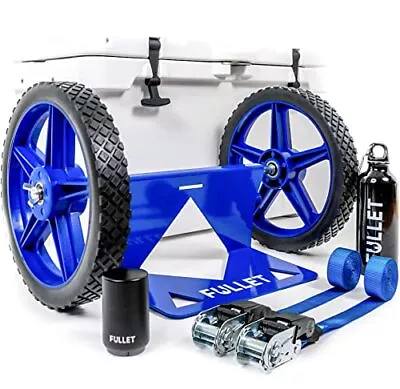 Cooler Wheel Kit For Yeti & RTIC Cooler Carts - 12 Inch Wheels & Ratchet Stra... • $96.78