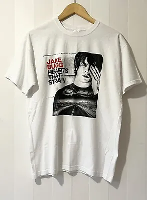 Used Men’s Large White Jake Bugg Hearts That Strain Tour T-shirt • £10