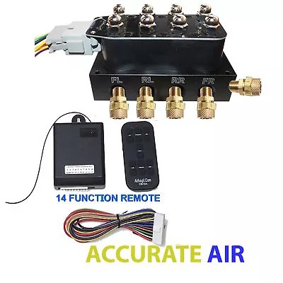 Accu-rate Air Switch  3/8   VU4 Valve Manifold  W/ 14 Function Remote • $294.38