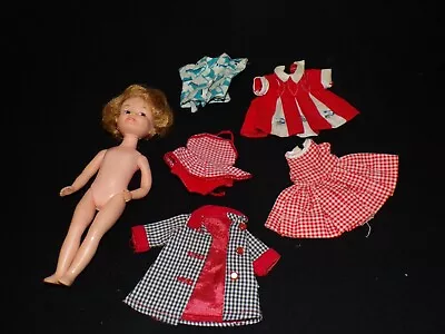 Vintage Penny Brite Doll W/ Clothing Clothes & More  (C276) • $17.99