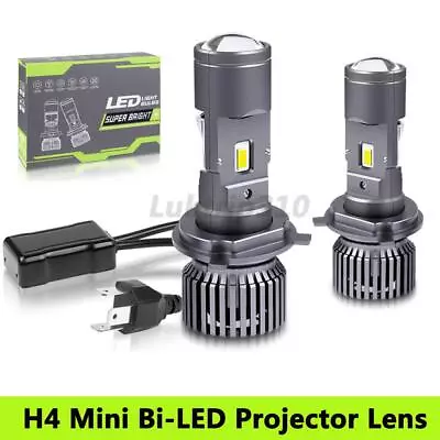 2X H4 9003 Mini Bi-LED Projector Lens 100W 50000LM Hi/Lo Headlight Retrofit Kit • $35.98