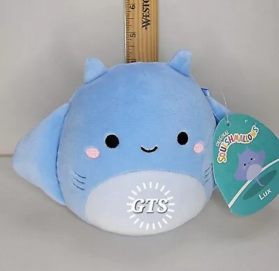 Squishmallow 5  Lux Manta Ray Soft Blue Sea Life Stingray Plush BNWT • $17.77