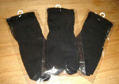 3 Pairs Black Japanese Flip Flop Tabi Split Toe Rift Kimono Socks BNIP UK • £7.99