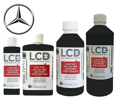 Leather Repair Paint For MERCEDES Car Seats - Black & Anthracite Dye Colour Kit. • £10.99