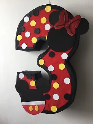 Minnie Mickey Mouse Number Pinata Minnie Mouse Party Decoration Minnie Mouse  • $68