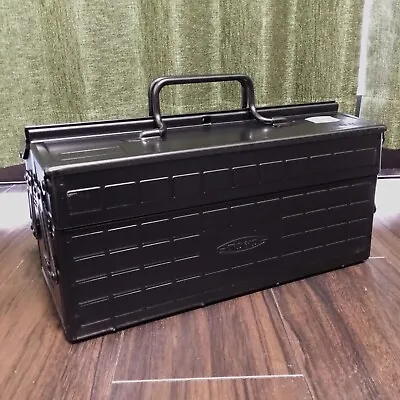Toyo Tool Steel Box St-350 Japan 2-Stage New Black Stage Carpentry 350x160x215mm • $95