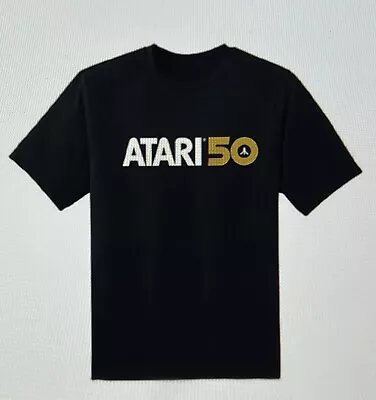 Atari 50th Logo Tee On Black - BRAND NEW In Original Package • $39.95