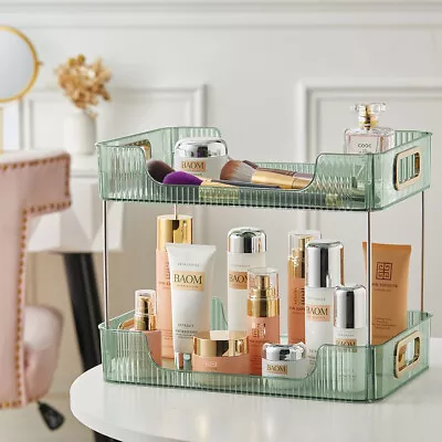 £12.95 • Buy Cosmetic Storage Rack 2 Tier Desktop Skin Care Organiser Perfume Display Stand
