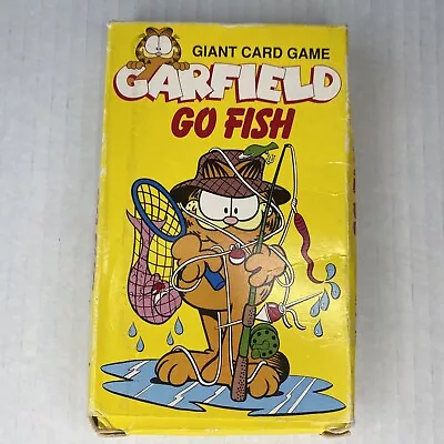 Vintage 1978 Garfield Go Fish Giant Card Game Bicycle Games Used Complete • $15