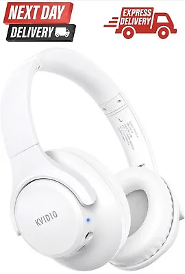 Over Ear Wireless Bluetooth Headphones WHITE Edition Snow Coloured Headset • £37.99