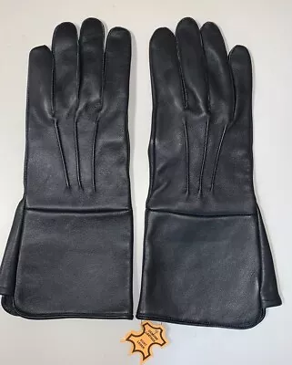 Small Size Genuine Leather Gauntlet Medieval Long Cuff Gloves Different Colors • $14.99