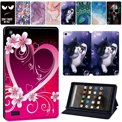 PU Leather Tablet Stand Cover Case - For Amazon Fire 7/8/8 Plus/HD 10/Plus 2023 • £7.92