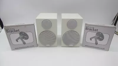 Monitor Audio Radius 90 Speakers - White W/ 2 Radius Bracket Wall Mounts • $220