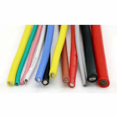 Flexible Silicone Wire AWG 10/12/14/16/18/20/22/24/26/28/30 Soft Cable Red Black • £1.67