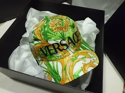 Versace Jungle Print Baseball Cap Man Green Gold Baroque Size 57 Rare • $764.23